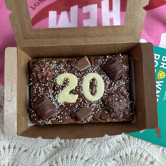 Mini birthday brownie