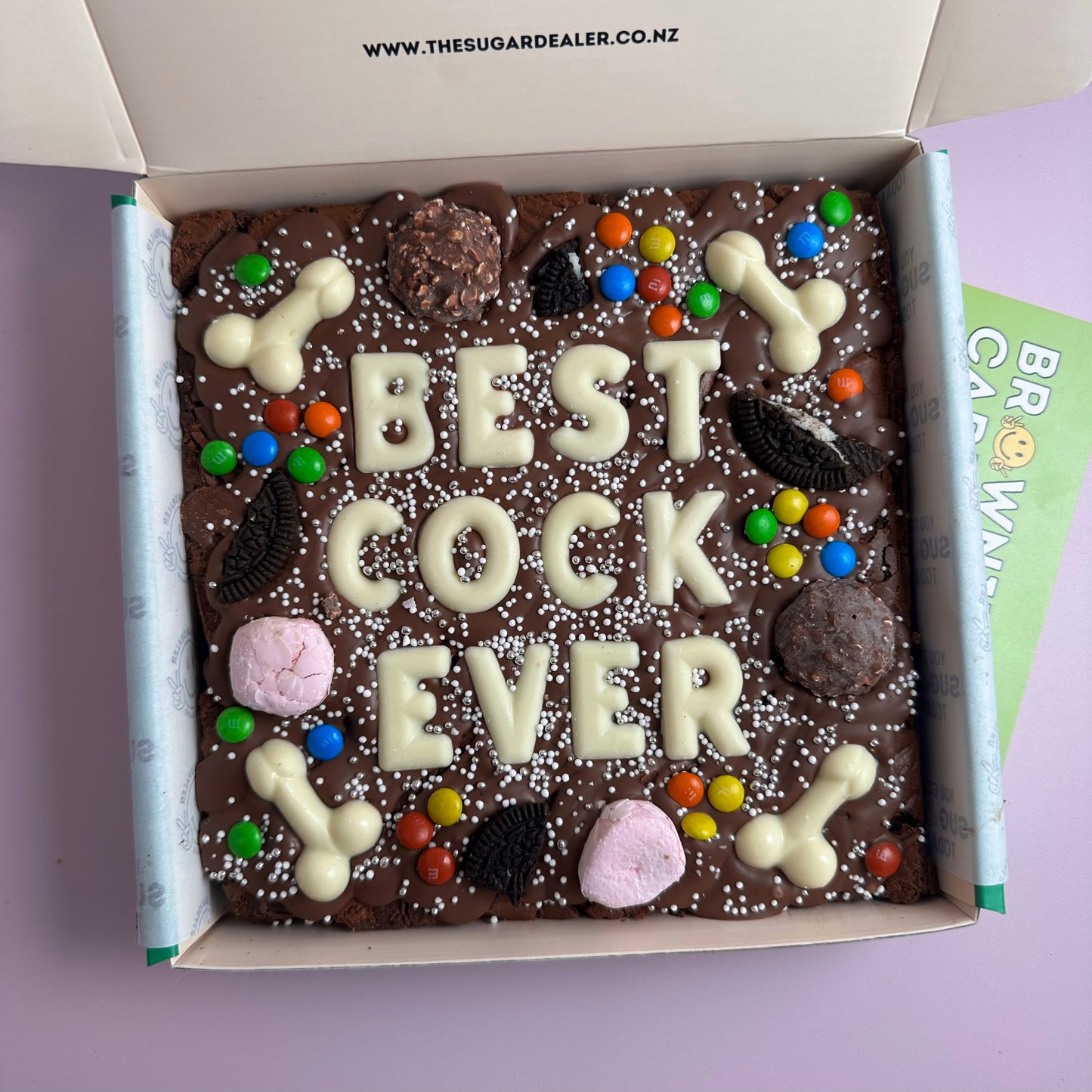 Custom message dick brownie