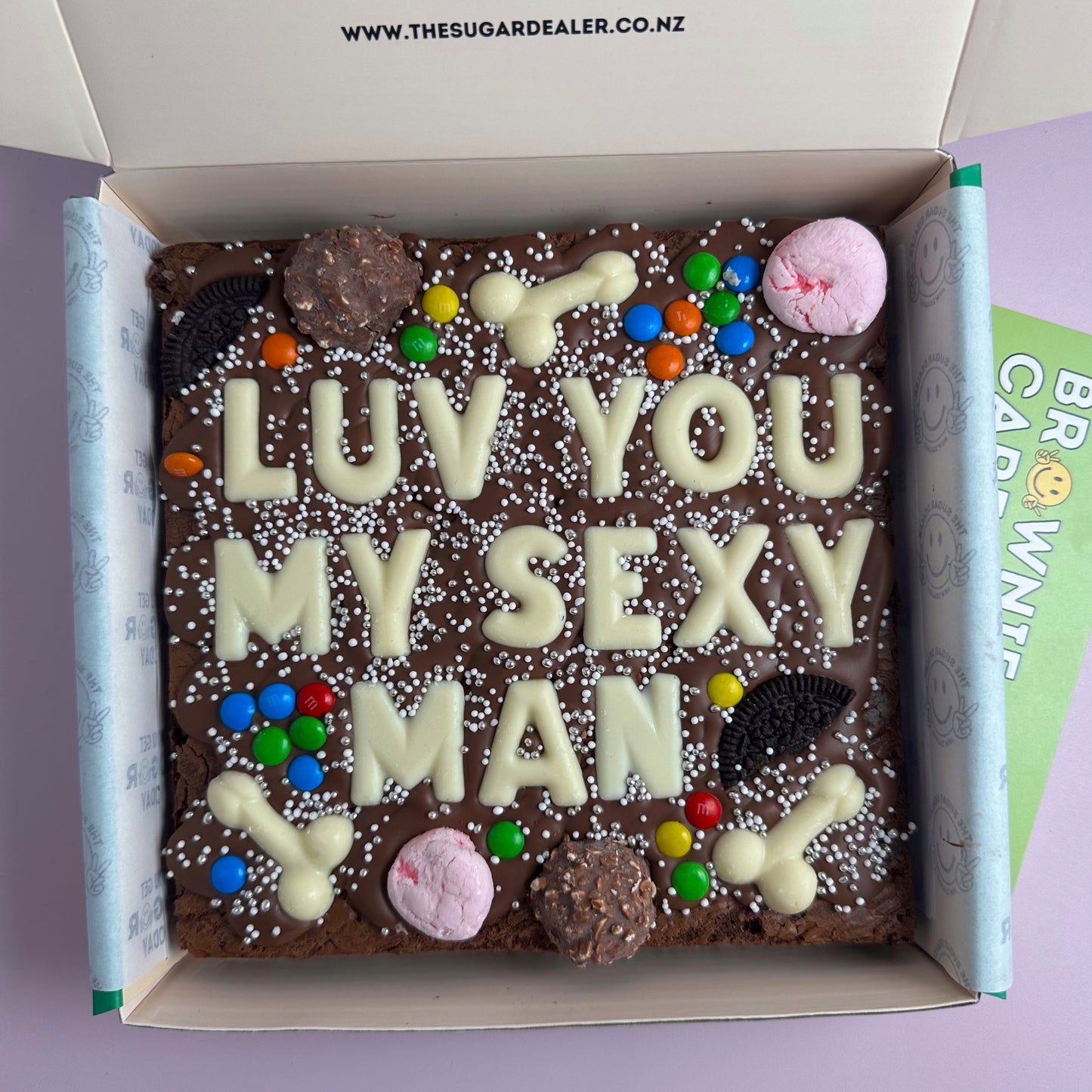 Custom message dick brownie