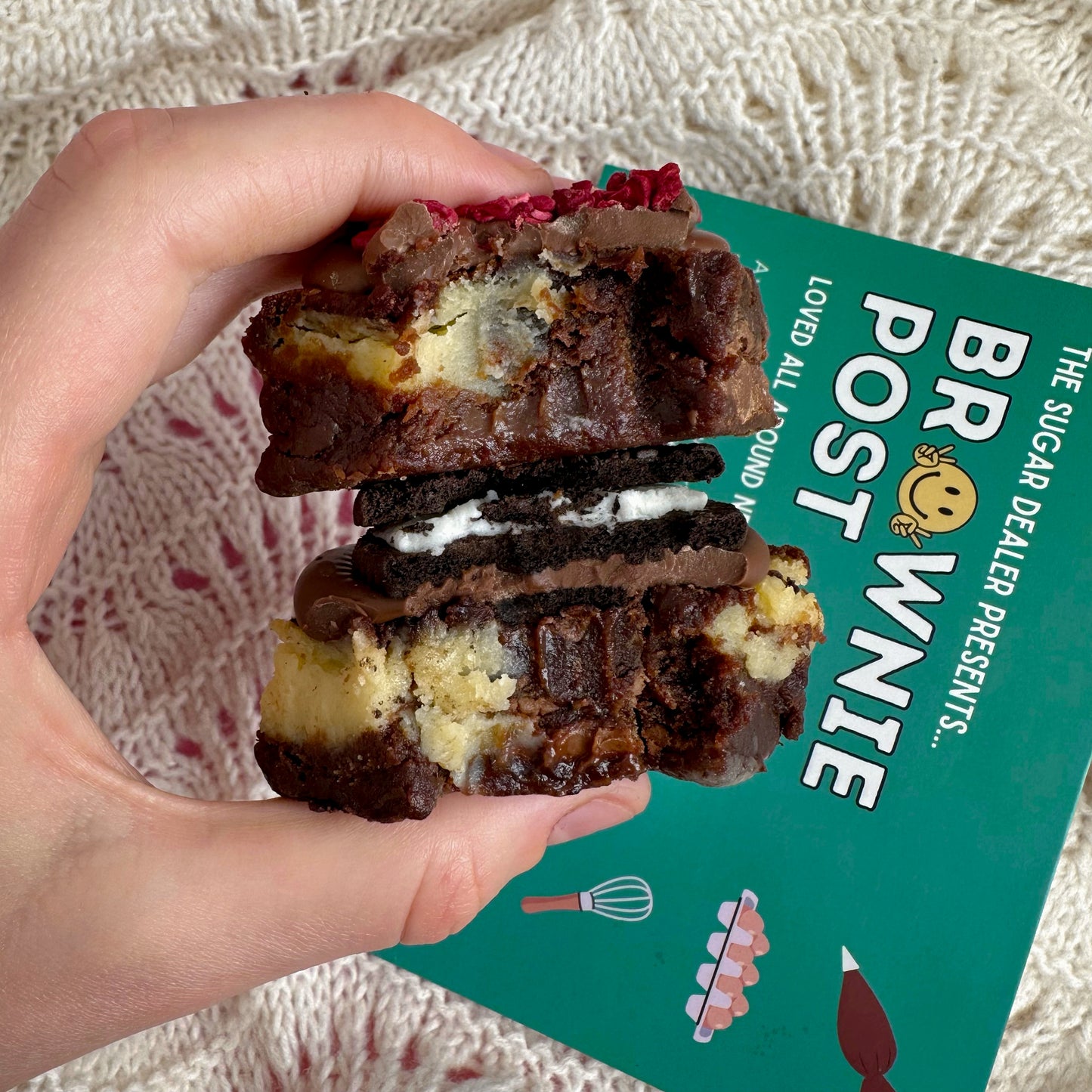 Mini cheesecake brownie