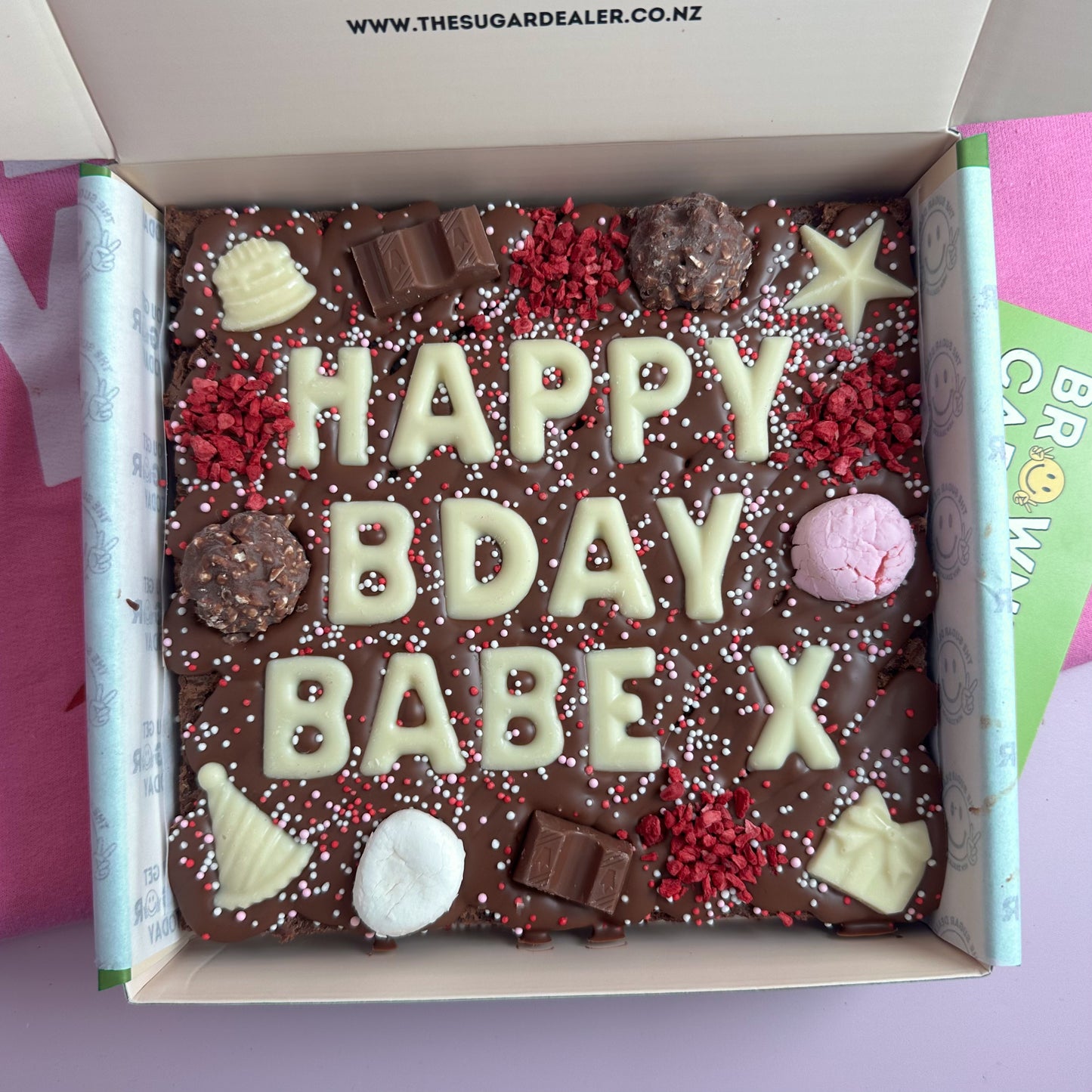 Custom message birthday brownie