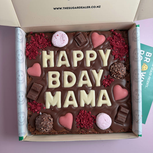 Custom message heart brownie