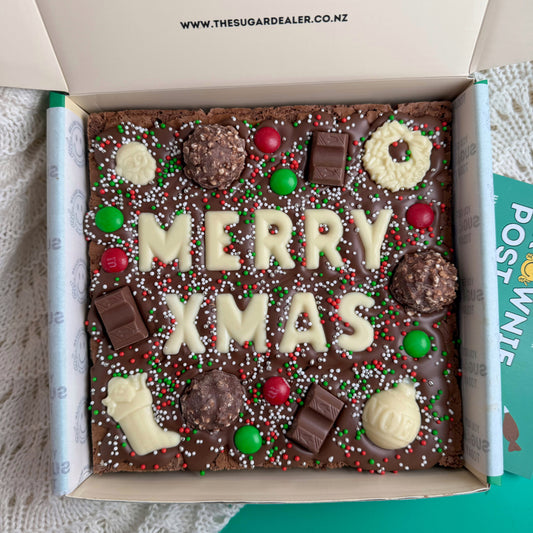 Custom message Christmas brownie