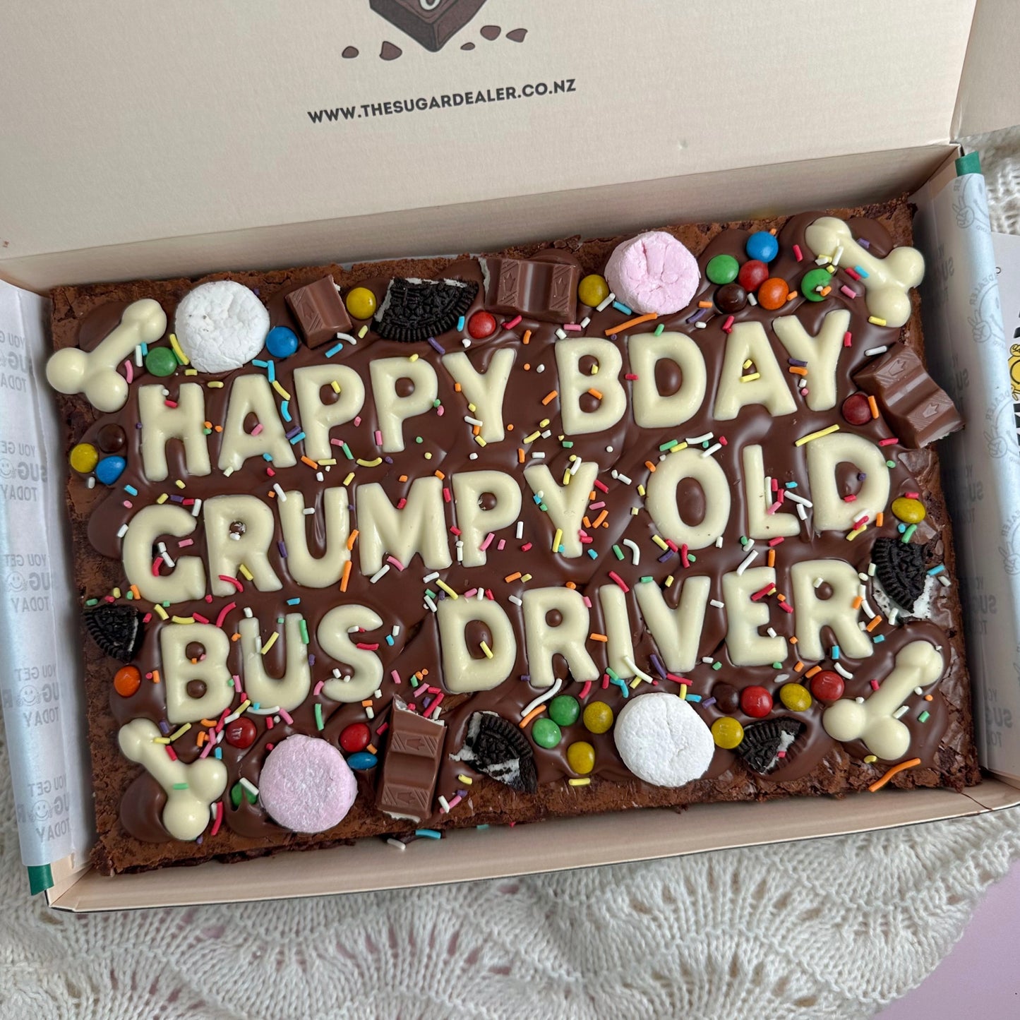 Mega custom message dick brownie