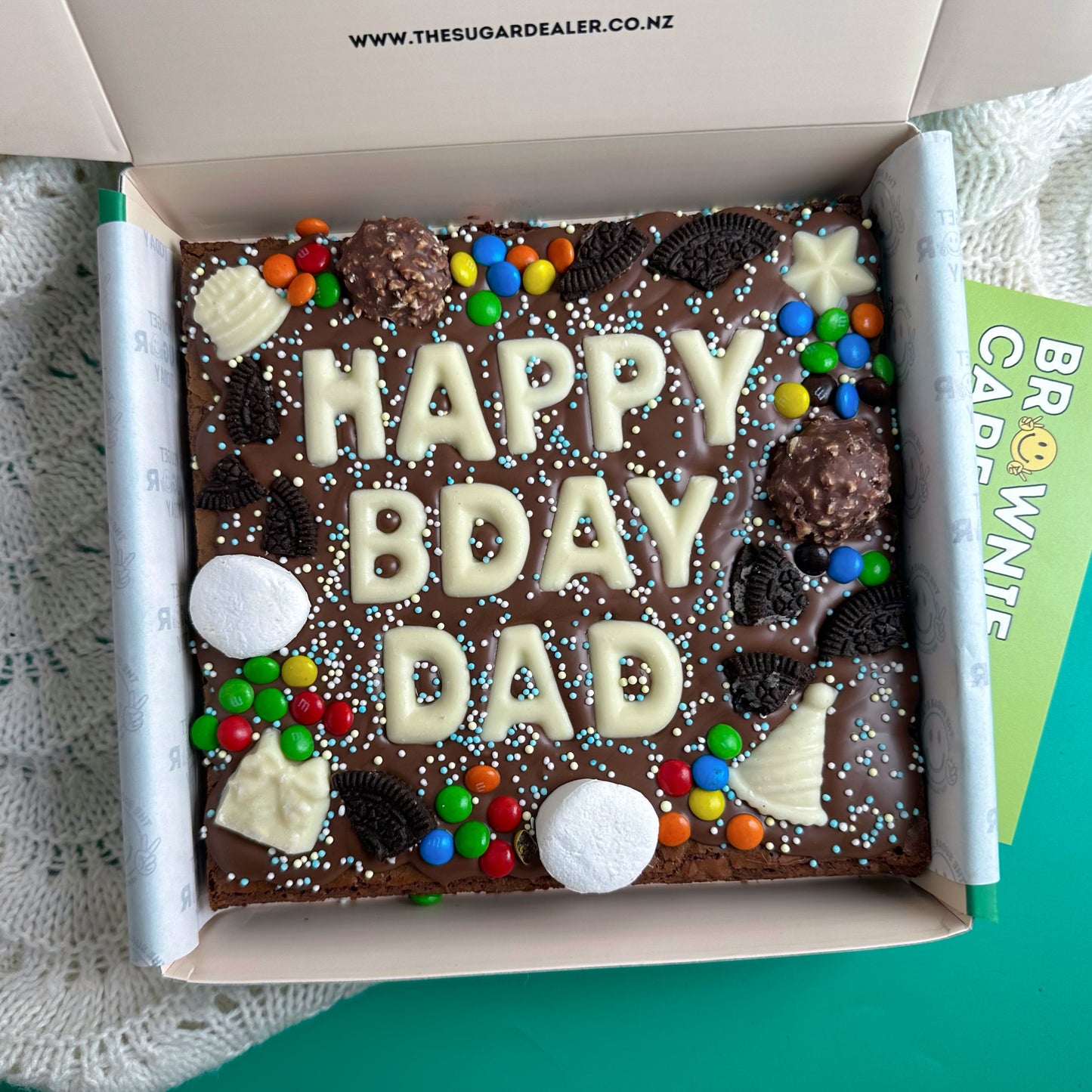 Custom message birthday brownie
