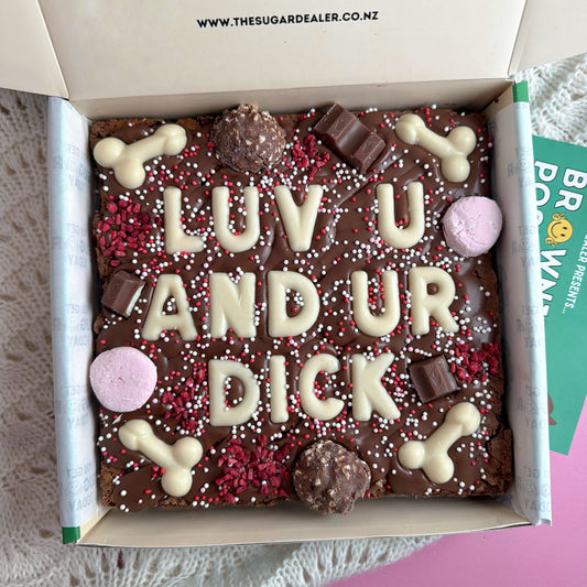 Custom message dick brownie