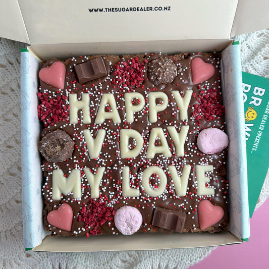 Custom message heart brownie