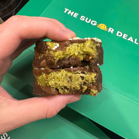 Custom message pistachio brownie