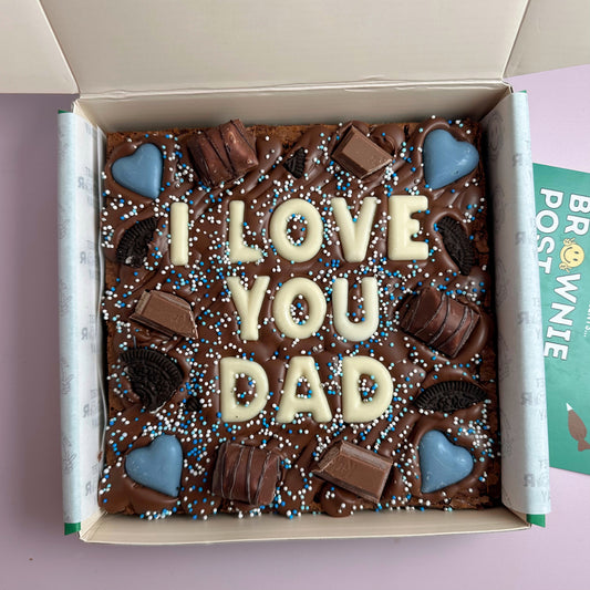 Custom message fathers day brownie