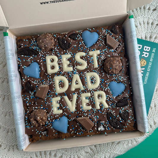 Custom message fathers day brownie