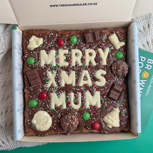 Custom message Christmas brownie
