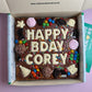 Custom message birthday brownie