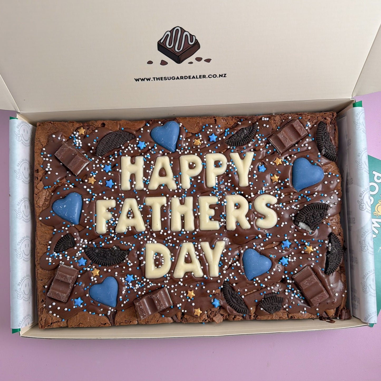 Mega custom message fathers day brownie