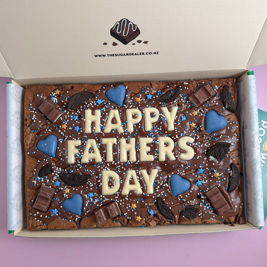 Mega custom message fathers day brownie