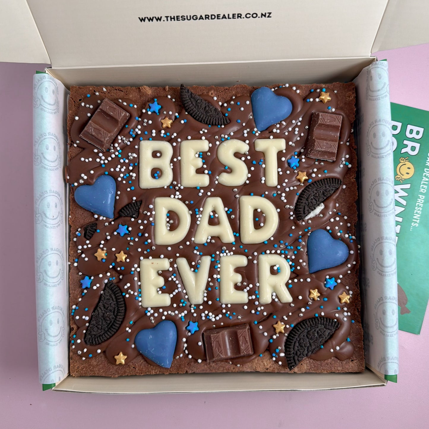 Custom message fathers day brownie