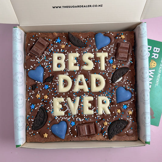 Custom message fathers day brownie