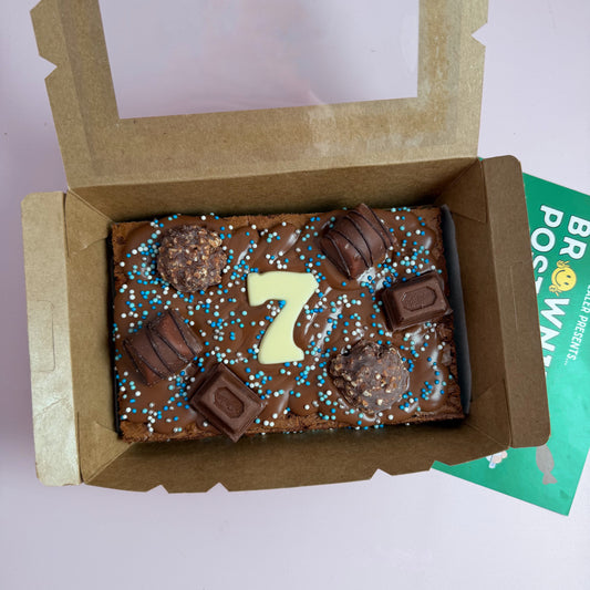 Mini birthday brownie