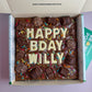 Custom message chocolate fiend brownie