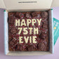 Custom message chocolate fiend brownie