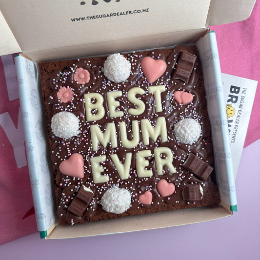 Custom message mothers day brownie