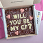 Custom message heart brownie