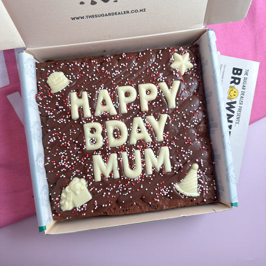 Custom message birthday brownie