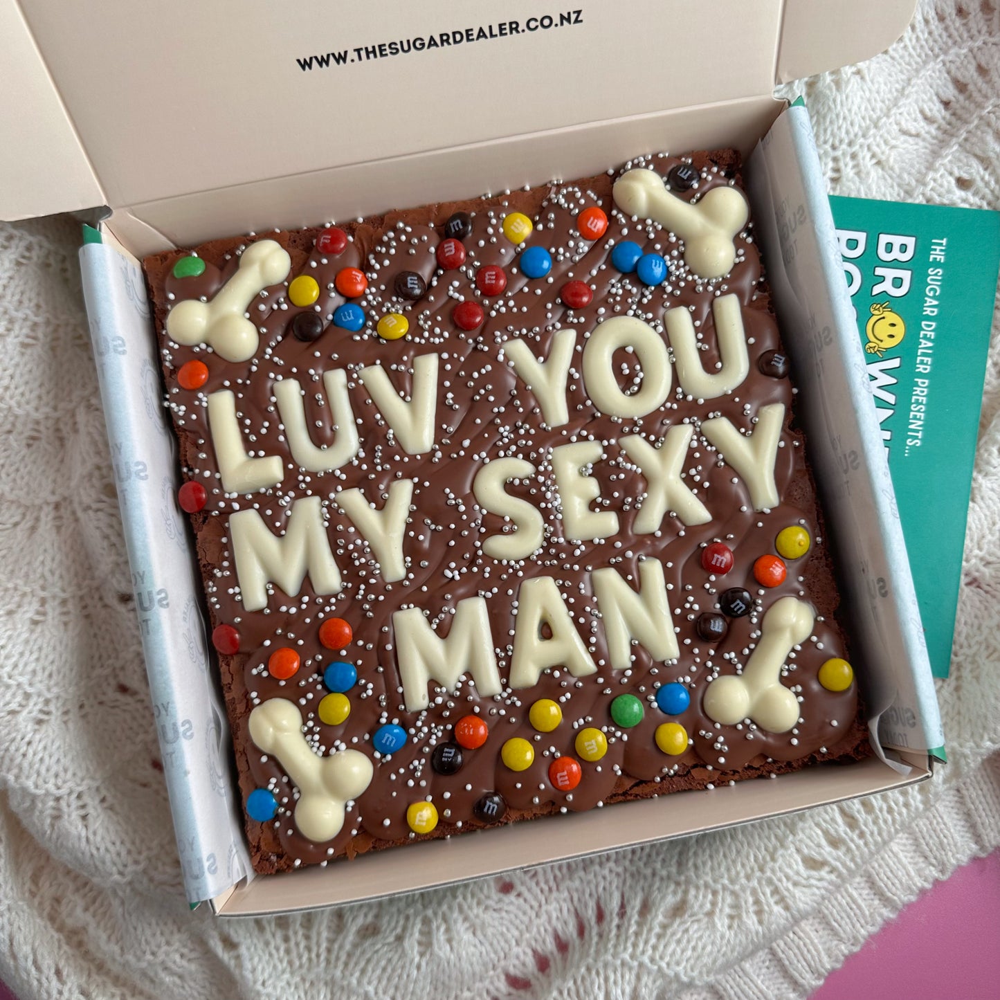 Custom message dick brownie