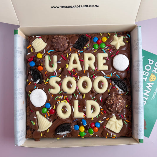 Custom message birthday brownie