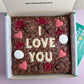 Custom message heart brownie