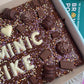 Mega custom message chocolate fiend brownie