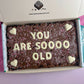 Mega custom message heart brownie