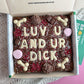 Custom message dick brownie