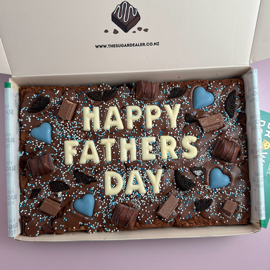 Mega custom message fathers day brownie