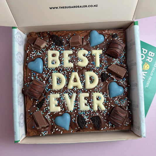 Custom message fathers day brownie