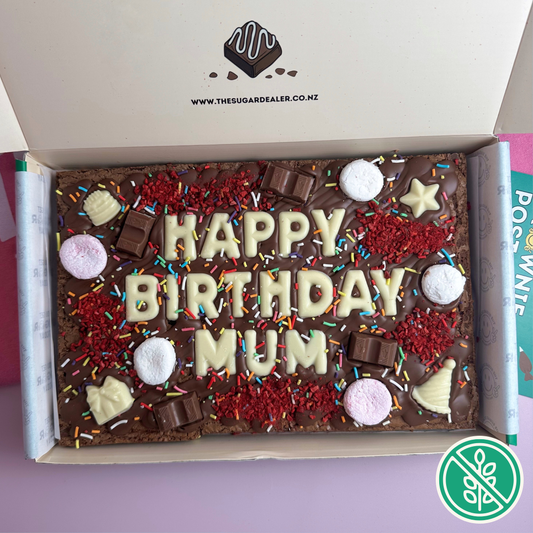 No added gluten mega custom message brownie