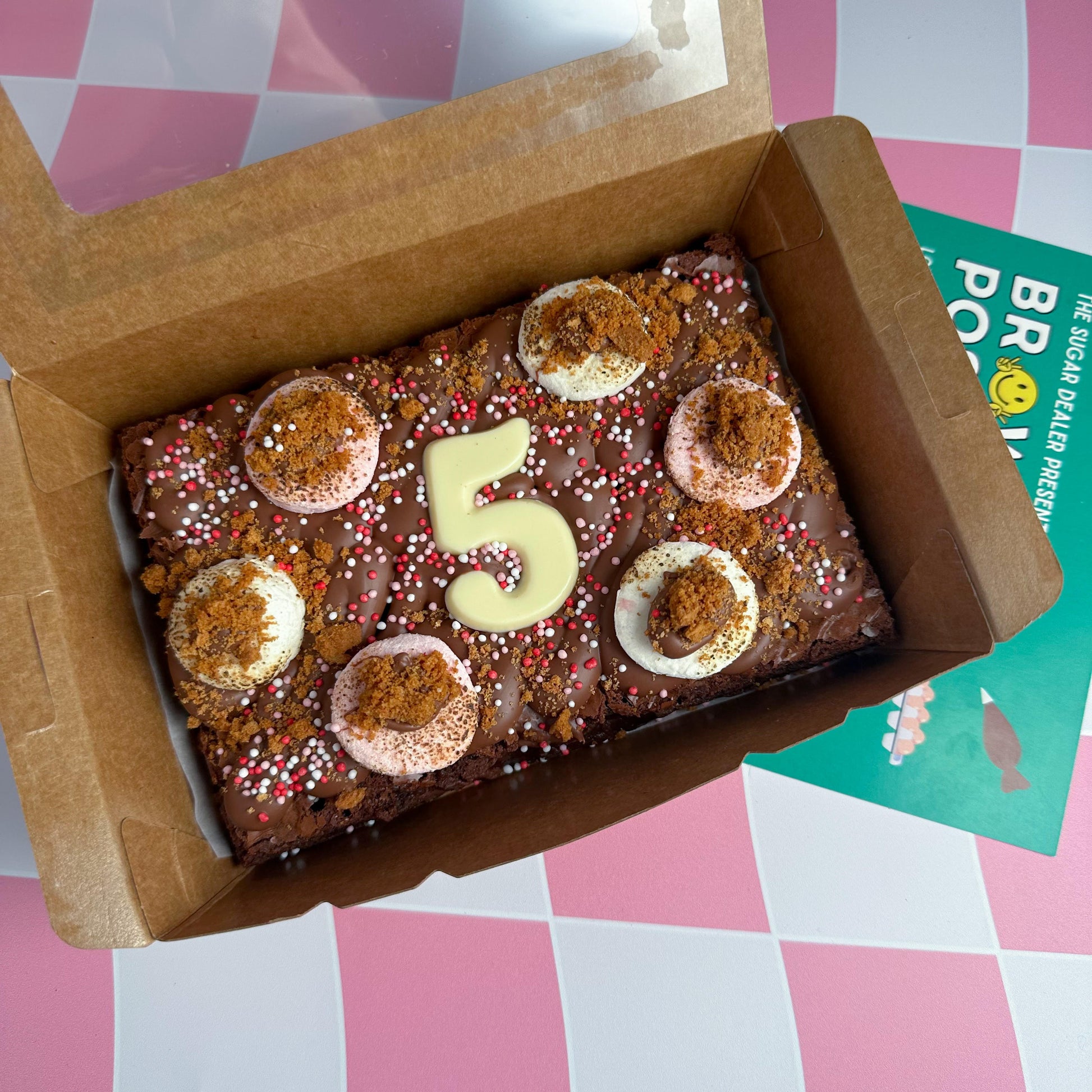 mini birthday age brownie - customise it with your favourite flavours!